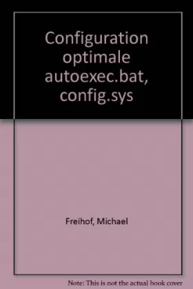 Couverture du produit · Configuration optimale autoexec.bat, config.sys