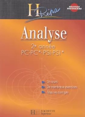 Couverture du produit · Analyse 2e année PC/PSI