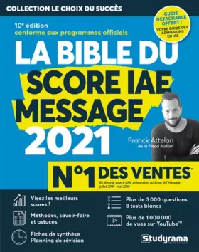 Couverture du produit · La bible du score IAE message 2021: 10e édition