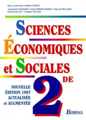 Couverture du produit · SCIENCES ECONOMIQUES ET SOCIALES 2NDE. Edition 1997