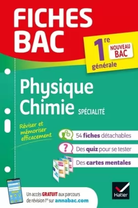 Couverture du produit · Fiches bac Physique-Chimie 1re générale (spécialité): nouveau programme de Première