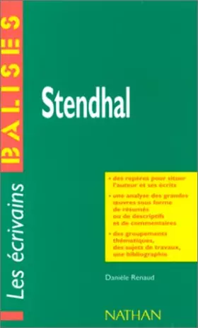 Couverture du produit · Stendhal : Des repères pour situer l'auteur et ses écrits...