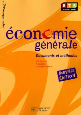 Couverture du produit · Économie générale, BTS 2e année, Livre de l'élève, éd. 2005