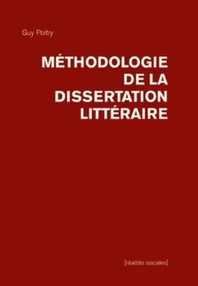 Couverture du produit · Méthodologie de la dissertation littéraire