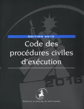 Couverture du produit · Code des procédures civiles d'exécution