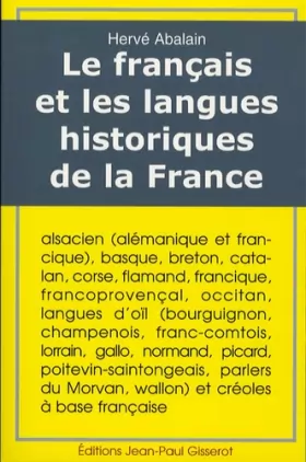 Couverture du produit · Le français et les langues historiques de la France