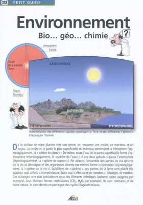 Couverture du produit · PG338 - Environnement : Bio... géo... chimie
