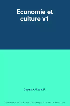 Couverture du produit · Economie et culture v1