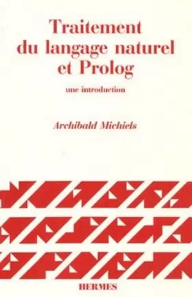 Couverture du produit · Traitement du langage naturel et prolog, une introduction