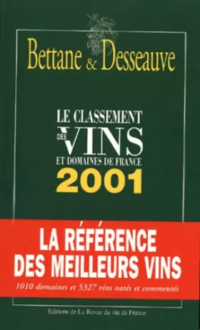 Couverture du produit · Classement des vins et domaines 2001