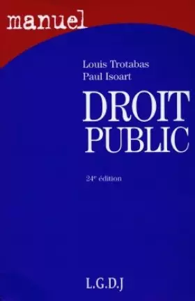 Couverture du produit · DROIT PUBLIC. 24ème édition