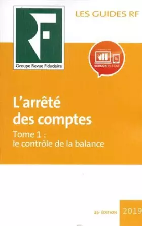 Couverture du produit · L'arrêté des comptes: Tome 1, Le contrôle de la balance