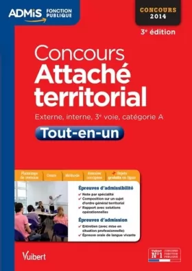 Couverture du produit · Concours Attaché territorial - Tout-en-un - Catégorie A - Concours 2014