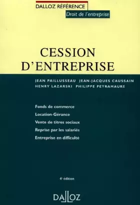 Couverture du produit · La cession d'entreprise - 4e éd.