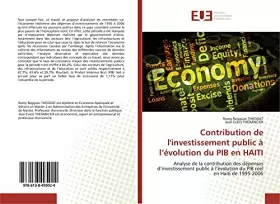 Couverture du produit · Contribution de l'investissement public à l’évolution du PIB en HAITI: Analyse de la contribution des dépenses d’investissement