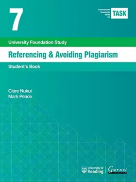 Couverture du produit · TASK 7 Referencing & Avoiding Plagiarism (2015) - Student's