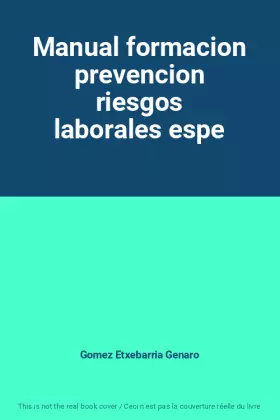 Couverture du produit · Manual formacion prevencion riesgos laborales espe