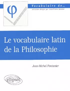 Couverture du produit · Le vocabulaire latin de la philosophie