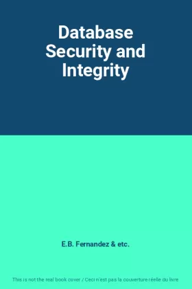 Couverture du produit · Database Security and Integrity