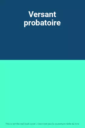 Couverture du produit · Versant probatoire
