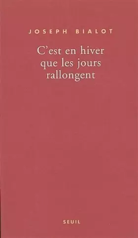 Couverture du produit · C'est en hiver que les jours rallongent