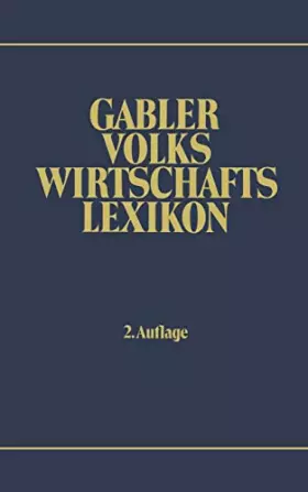 Couverture du produit · Gabler Volkswirtschafts Lexikon