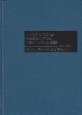 Couverture du produit · Marketing research: Text and cases
