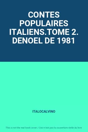 Couverture du produit · CONTES POPULAIRES ITALIENS.TOME 2. DENOEL DE 1981