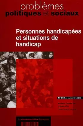 Couverture du produit · Personnes handicapées et situations de handicap