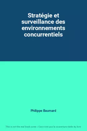 Couverture du produit · Stratégie et surveillance des environnements concurrentiels