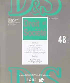 Couverture du produit · REVUE DROIT ET SOCIETE N 48 - 2001