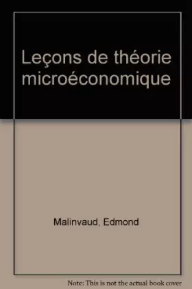 Couverture du produit · Leçons de théorie microéconomique