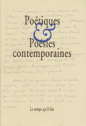 Couverture du produit · Poétiques et poésies contemporaines