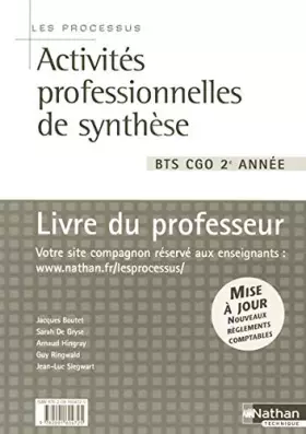 Couverture du produit · Activités professionnelles de synthèse - Livre du professeur