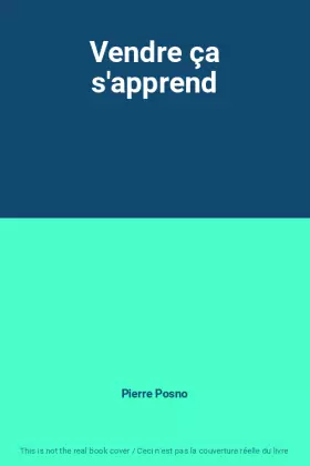 Couverture du produit · Vendre ça s'apprend
