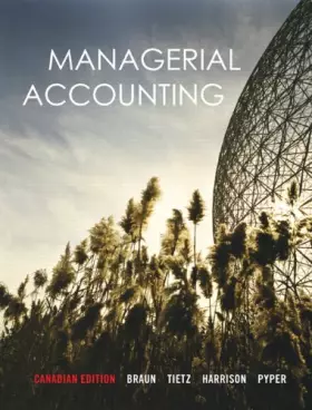 Couverture du produit · Managerial Accounting, Canadian Edition