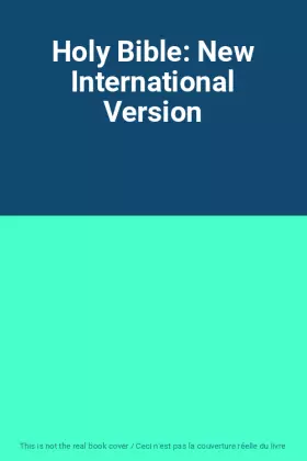 Couverture du produit · Holy Bible: New International Version