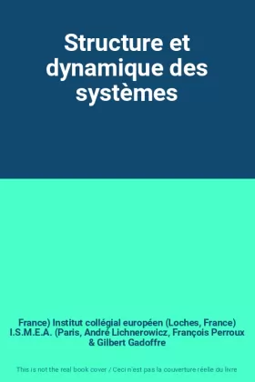 Couverture du produit · Structure et dynamique des systèmes