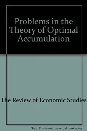Couverture du produit · Problems in the Theory of Optimal Accumulation