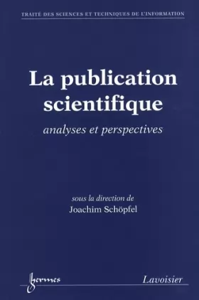 Couverture du produit · La publication scientifique: Analyses et perspectives