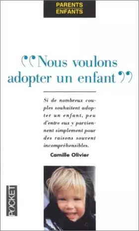 Couverture du produit · Nous voulons adopter un enfant