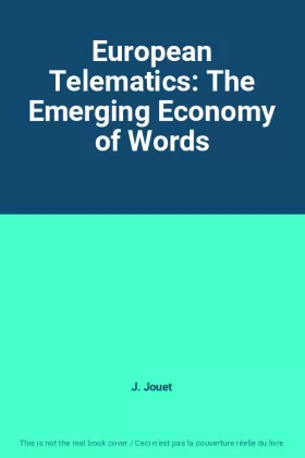 Couverture du produit · European Telematics: The Emerging Economy of Words