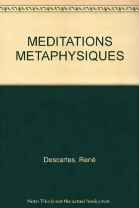 Couverture du produit · MEDITATIONS METAPHYSIQUES