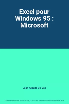 Couverture du produit · Excel pour Windows 95 : Microsoft