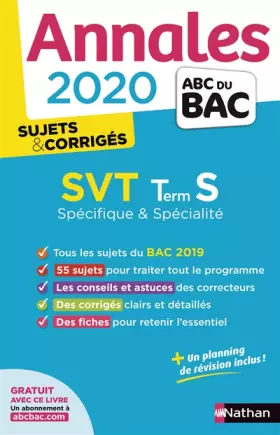 Couverture du produit · Annales ABC du BAC 2020 SVT Term S