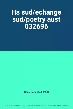 Couverture du produit · Hs sud/echange sud/poetry aust 032696
