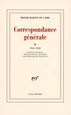 Couverture du produit · Correspondance générale (Tome 9-1945-1950)
