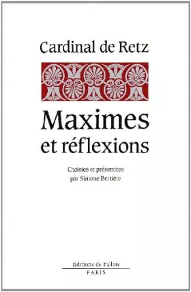 Couverture du produit · Maximes et réflexions