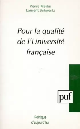 Couverture du produit · Pour la qualité de l'université française