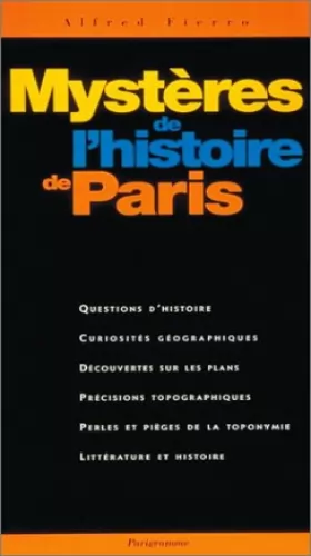 Couverture du produit · Mystères de l'histoire de Paris
